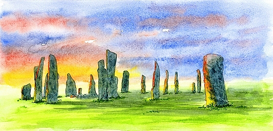 Zeichnung "Standing Stones"